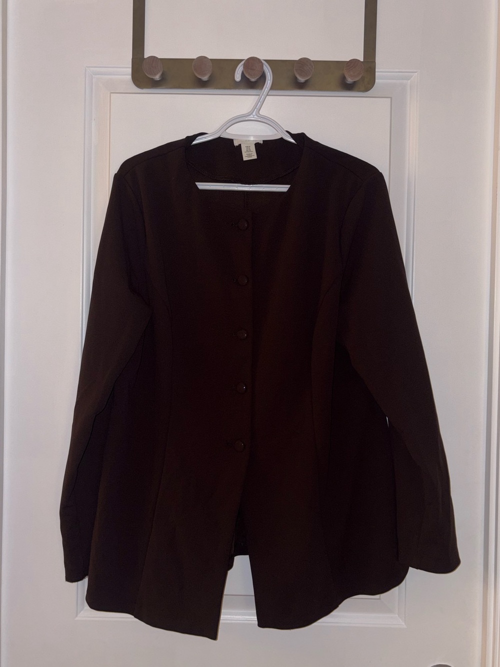 H&M Dark Brown Button Down Blazer Top